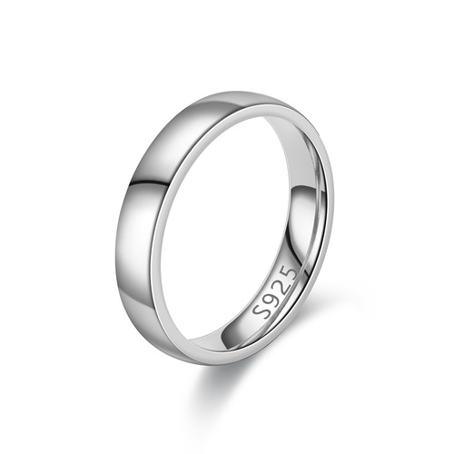 Fashionable Minimalist High-End Plain Titanium Steel Ring for Women 18K S925 Trendy Popular Couple's Finger Ring Accessory Dropshipping