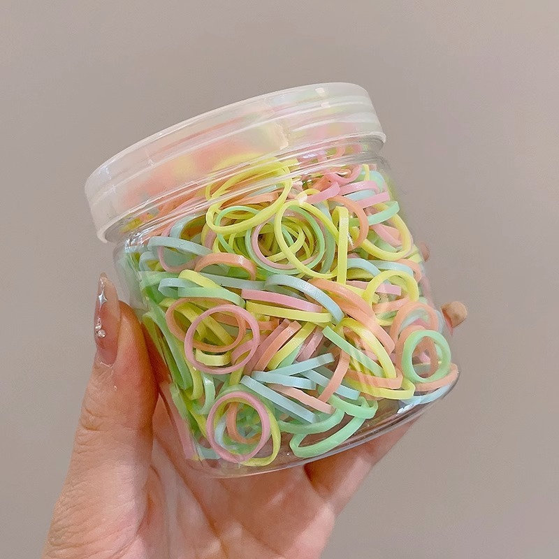 女童彩色一次性发圈不伤发橡皮筋宝宝扎头绳黑色小发饰头绳|undefined
