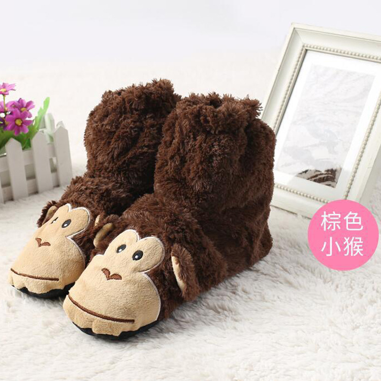 Cartoon Plush Shoe Cover Hotel Lavender Flaxseed Indoor Hot Compress Warm Boots Home Microwave Heating Foot Cover