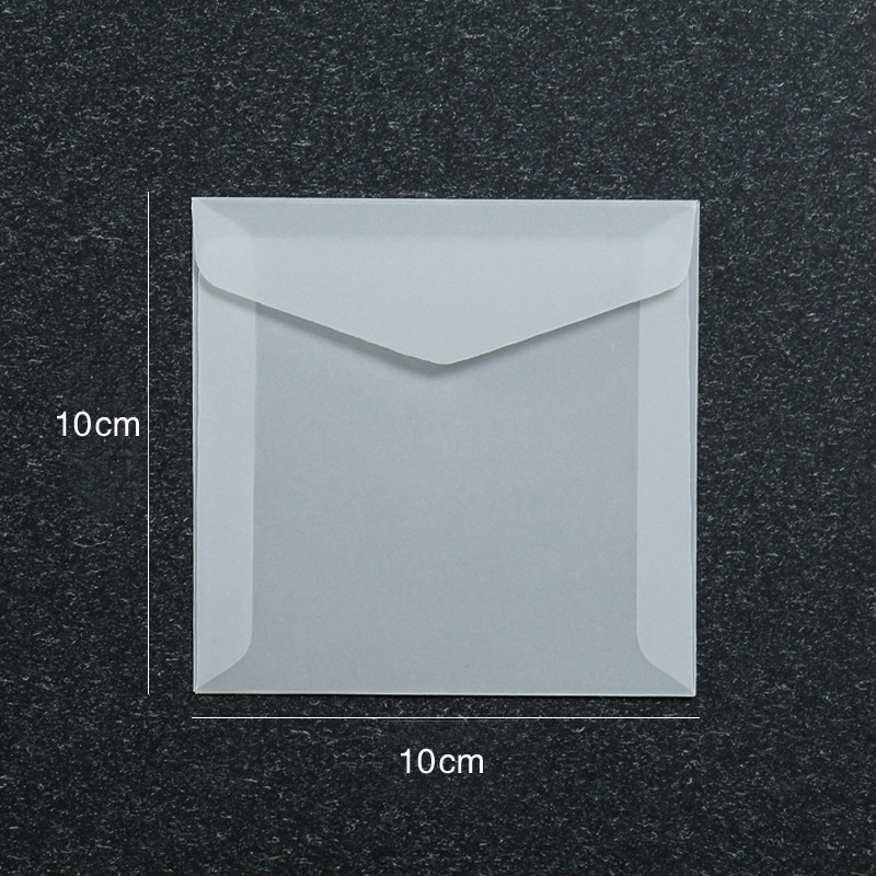 Sobre de papel de sulfato transparente en stock al por mayor de boda vintage tarjeta de invitación de postal almacenamiento sobre translúcido con logo
