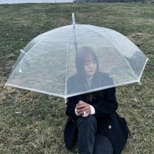 雨伞大量批发透明伞厂家批发简约文艺直杆伞广告礼品伞小清新雨伞