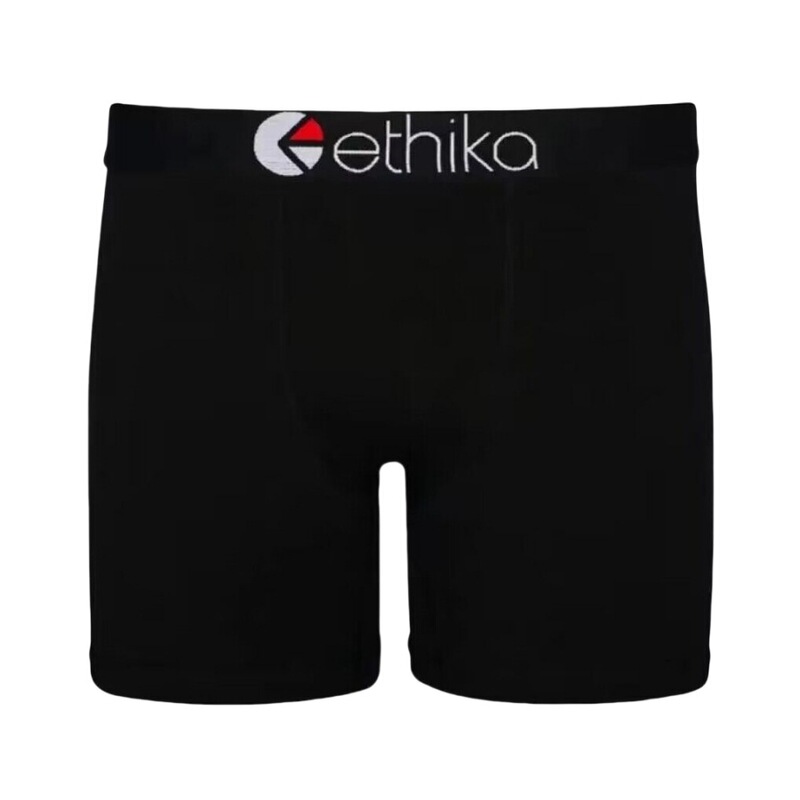 Ethika European and American style men's sports underwear, pure cotton boxer briefs, solid color, breathable, antibacterial, high-end men's boxer shorts