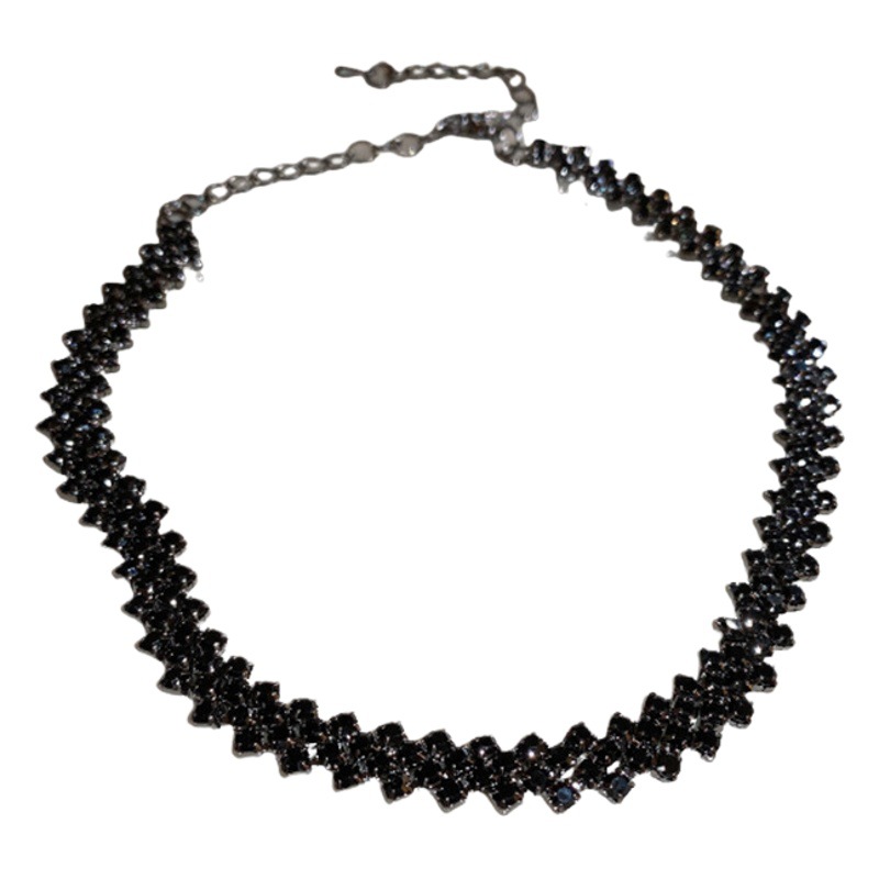 Europeo y americano diamante costura collar gargantilla collar Internet celebridad moda personalizada collar moda nicho diseño collar