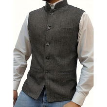N 36223 Men's stand collar mandarin vest ��ʿ������ɽ�����