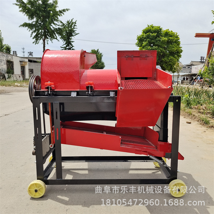 新款全喂入稻麦脱粒机 家用方便小型黄豆脱粒机  多功能脱粒机