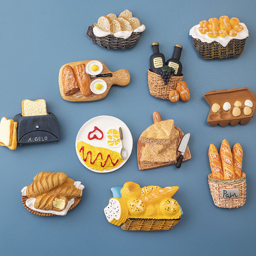 ins wind food playing egg refrigerator magnet simulated food magnet personalized 3d three-dimensional creative magnet decorative magnetic sticker