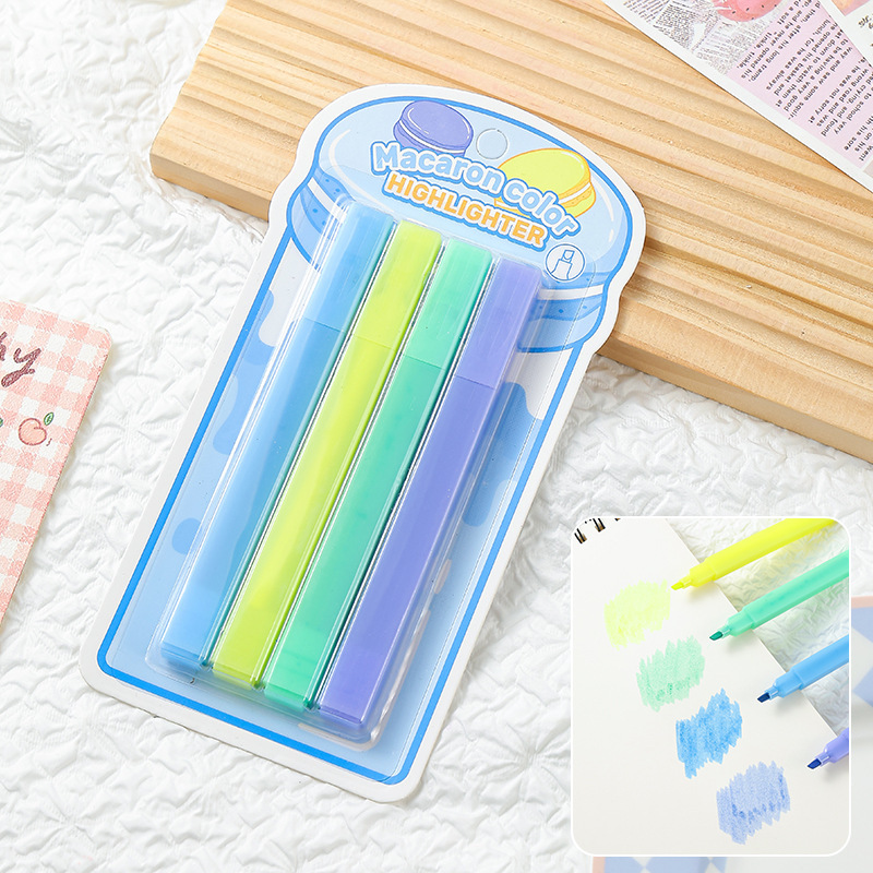 El nuevo resaltador de color estrella transfronterizo, lápiz de marcado clave de color de alto valor, bolígrafo fluorescente de color de protección de ojos de cuentas de mano para estudiantes