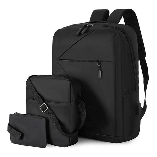  Wholesale Oxford Cloth Three-Piece Set Business Commuting Laptop Bag with USB Charging Large Capacity Dual Shoulder Men's Bag