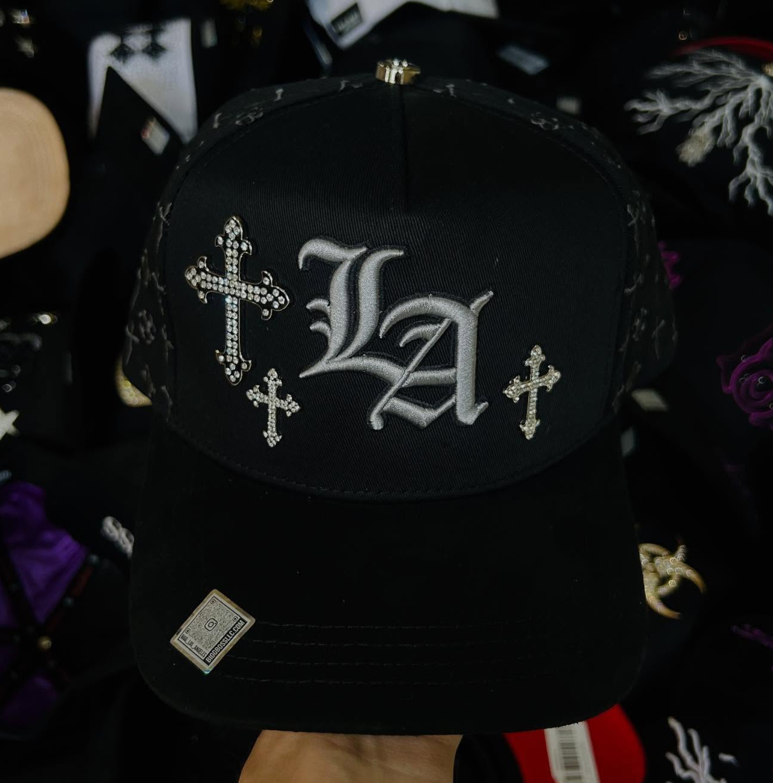 Nuevo Meike Duo Dandy bordado ajustable gorra de boca de pato borde curvo gorra de béisbol con diamantes barba tío