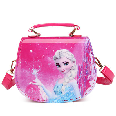 Niños bolsa de hielo princesa bolso de las niñas estilo coreano mochila princesa Elsa lindo hombro bolsa de mensajero al por mayor