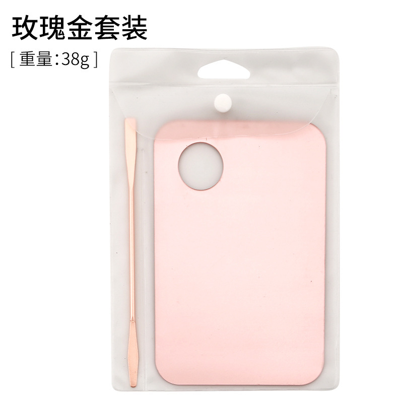 Cuadrado de acero inoxidable paleta maquillaje paleta traje maquillaje del artista mezcla líquido Fundación belleza herramientas