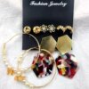 Fashion Shiny Gold Tiered Pear Boho Earring Set for Women