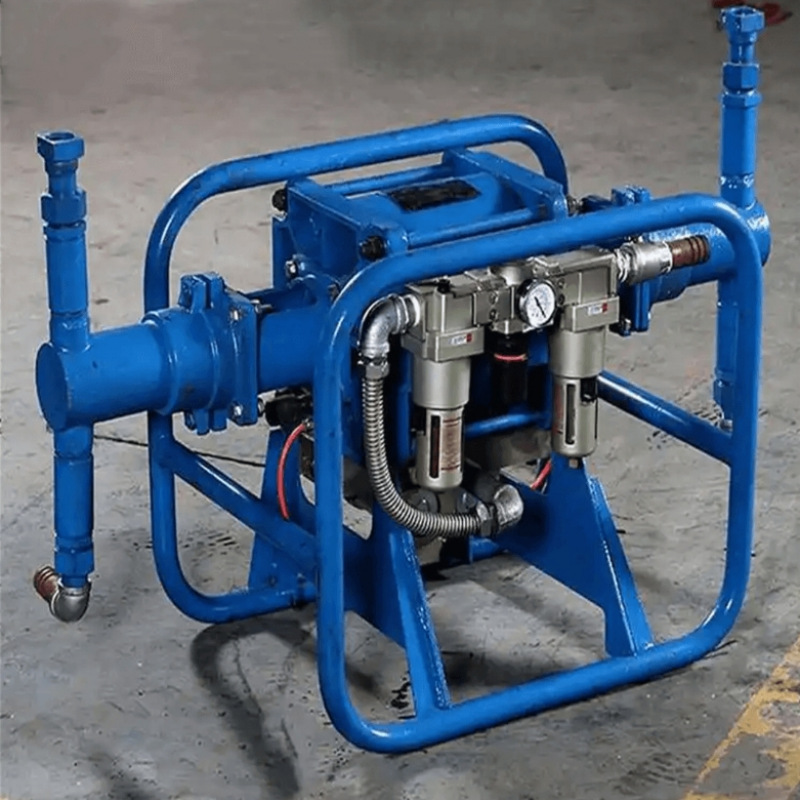 Bomba de inyección neumática de doble líquido para equipos de vertido de mortero con presión ajustable y transporte estable