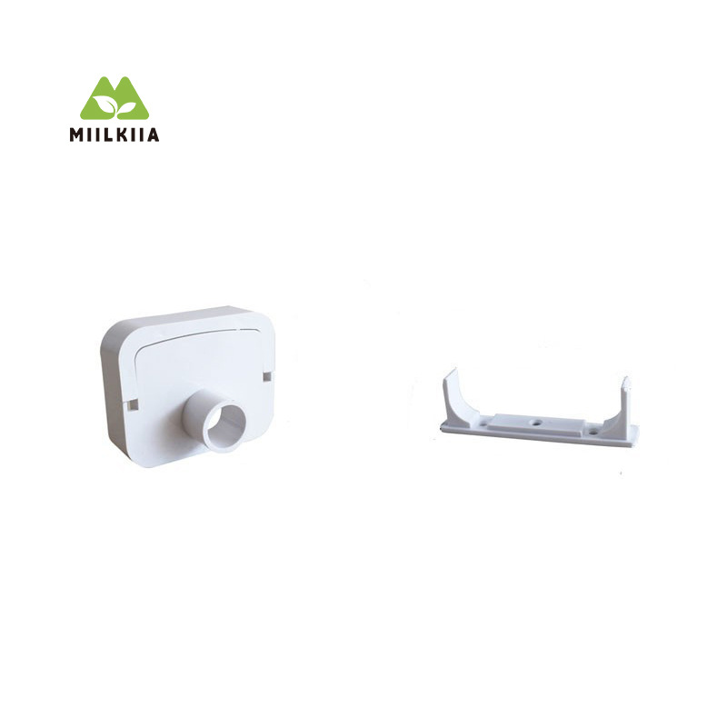 Tubo hidropónico NFT de PVC de doble capa, hueco, blanco y negro, de 100*80 mm, para cultivo de frutas y verduras sin suelo.