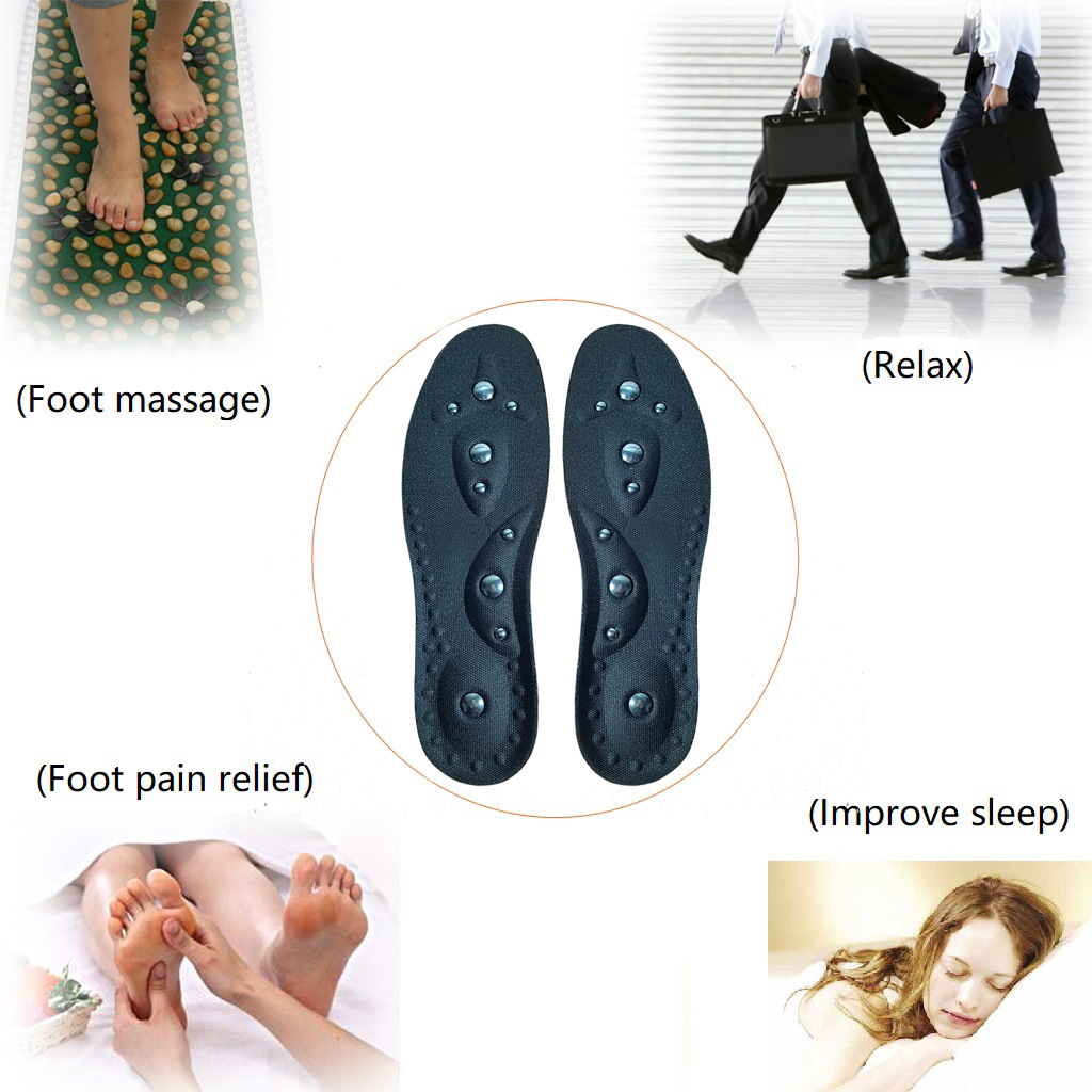 Magnetic Therapy Insoles For Men Breathable Shock Absorbing Pads_voghion.com