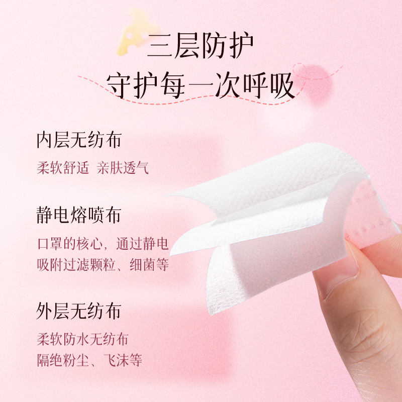 Hai's Haihao Blush Gradient Shade Disposable Medical Surgical Adult Women Cherry Blossom Pink Summer Thin Model