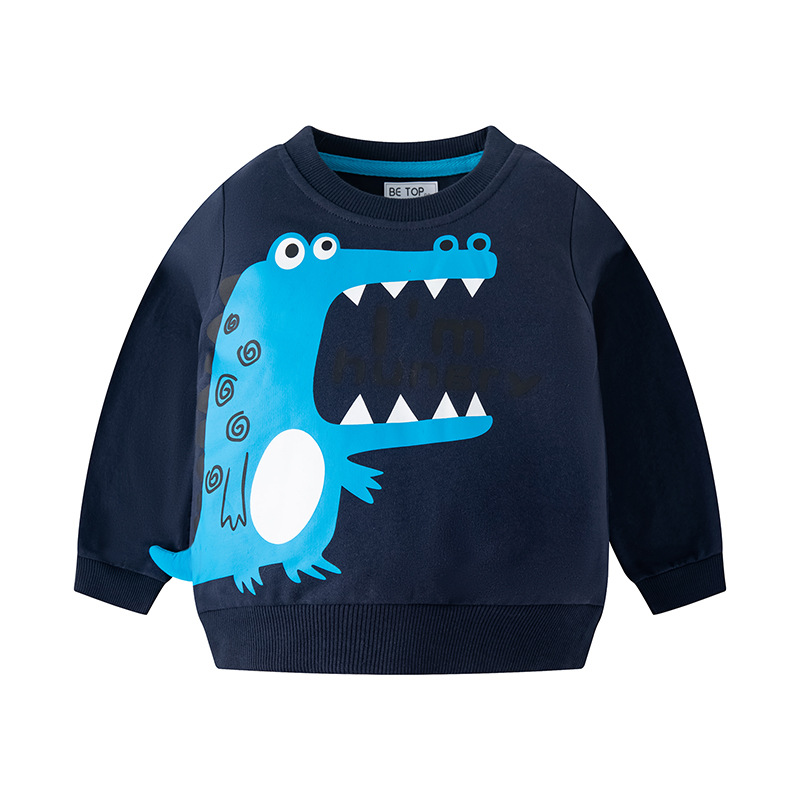 Ropa para niños dinosaurio dibujos animados tridimensional suéter para niños otoño bebé camisa de manga larga nuevo jersey entrega de una pieza