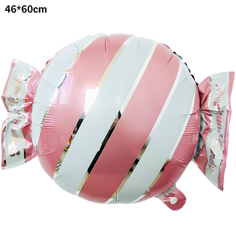 18 pulgadas ronda molino de viento globo espiral de aluminio bola Lollipop globo caramelo forma cumpleaños fiesta Decoración