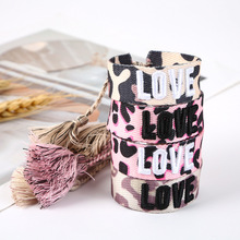 批发跨境欧美星星爱心编织手链女个性刺绣手绳手工流苏原创设计