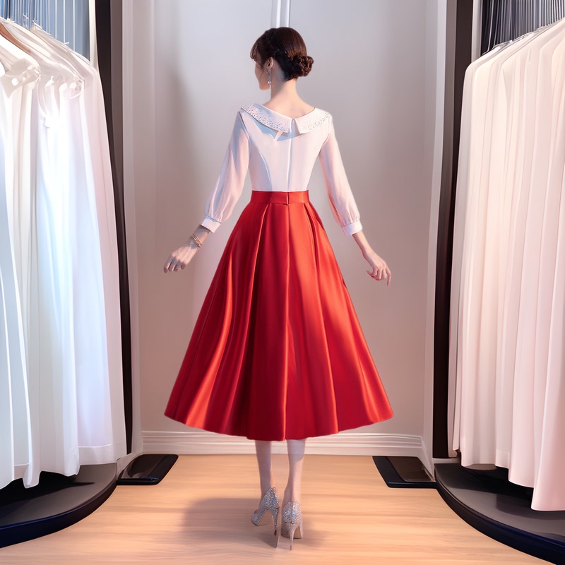 Grand Choir Costume Female Middle School Long College Style Atmospheric Chorus Competition Costume Recitation Dress Short Skirt Modern