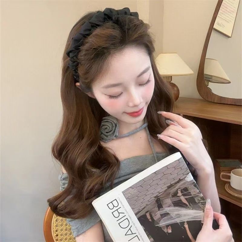 Xiaoxiangfeng 生地巻きヘッドバンド、滑り止め歯付きヘッドバンド、高級逆梳ヘッドバンド|undefined