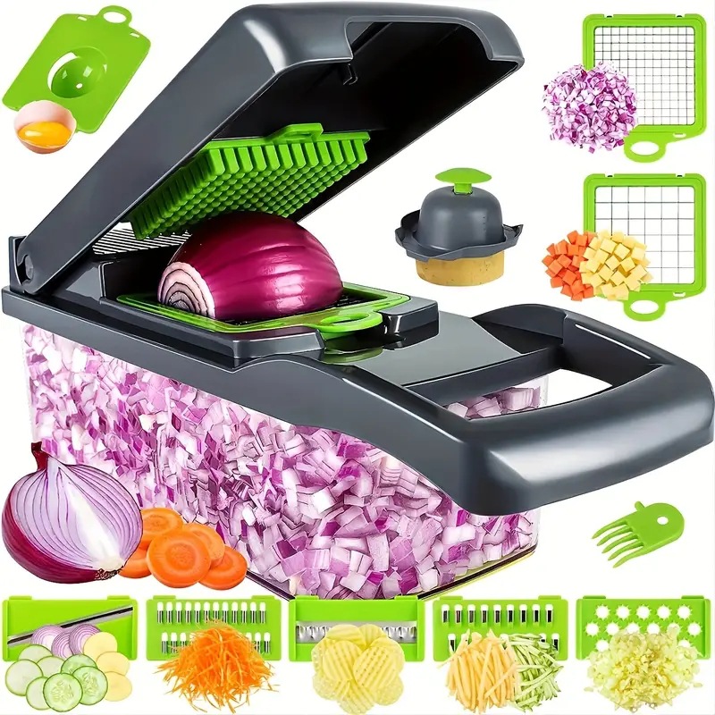 Transfronterizo de Amazon popular cortador de vegetales herramienta de cocina artefacto multifuncional cortador de vegetales rallador hogar
