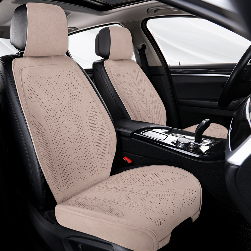 25 new suede car seat cushion four seasons universal Rams breathable summer seat cushion half package car cushion seat cover