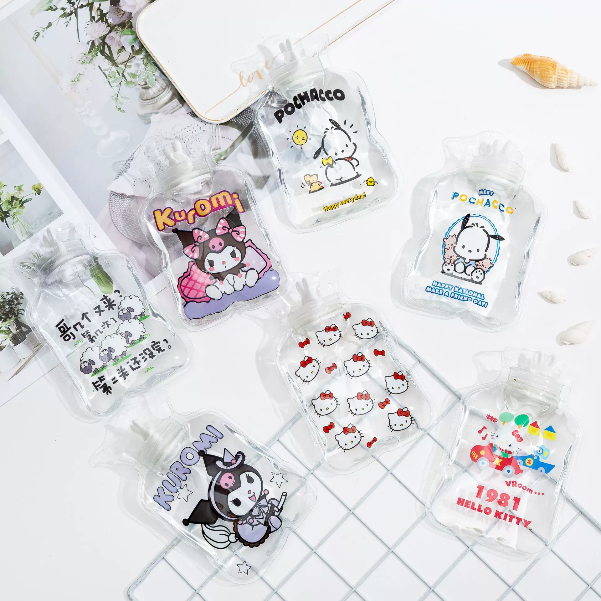 Подгонянный милый маленький мешок горячей воды мультфильм студенты теплые руки сокровище изготовленный на заказ логотип подарок впрыска воды мешок теплой воды