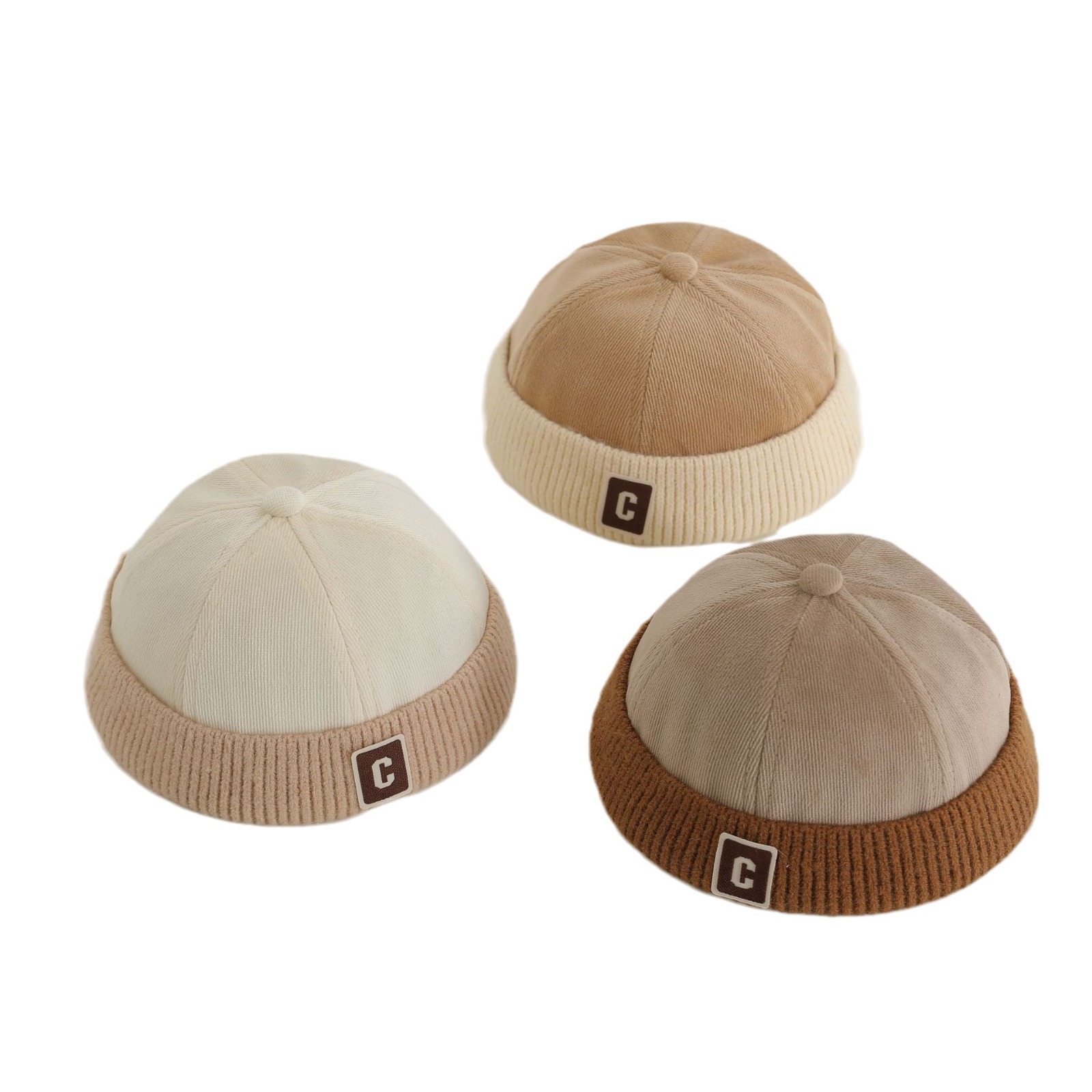 Otoño y invierno nuevo sombrero de piel de ciervo, sombrero de piel de ciervo, sombrero japonés para niños y niñas, sombrero de piel de melón, moda