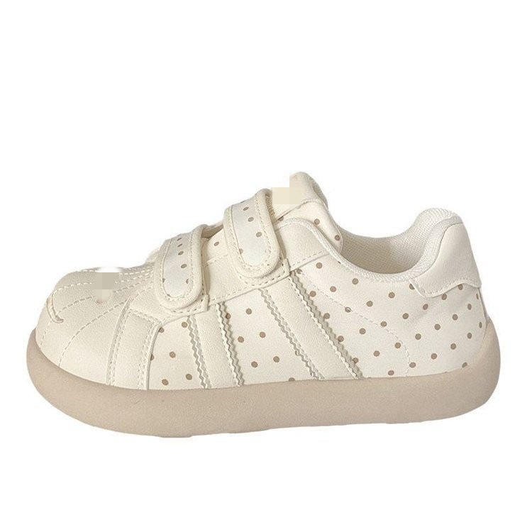 Campus de viento concha cabeza velcro zapatos blancos para mujeres 2026 primavera nuevos zapatos de suela gruesa zapatos de pan zapatos casuales