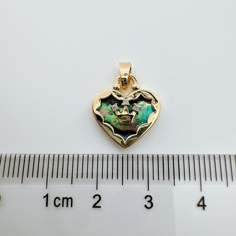 5g Weight Pendant Jewelry Making Type 15mm Jewelry Making Size Shell Inlay Material DIY Jewelry Accessories Classification 1 Piece Quantity Copper Material Heart Shape, Crown, Wings Pattern Plating, Inlay Design Classic Style Style 1 Piece 15mm Copper Shell Heart Shape Crown Wings Pendant 9