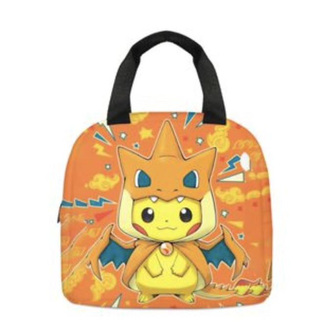 ランチバッグ ポケモン風 漫画柄 ハンドバッグ 学生用 ランチバッグ 保温バッグ アルミ箔弁当袋|undefined