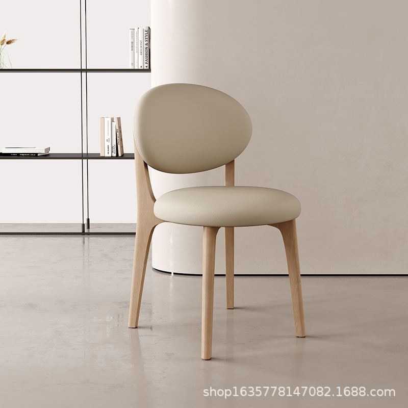 Silla de comedor de madera maciza moderna, comedor casero, hotel, cómodas sillas de respaldo, estilo nórdico, mesa de comedor simple, taburetes