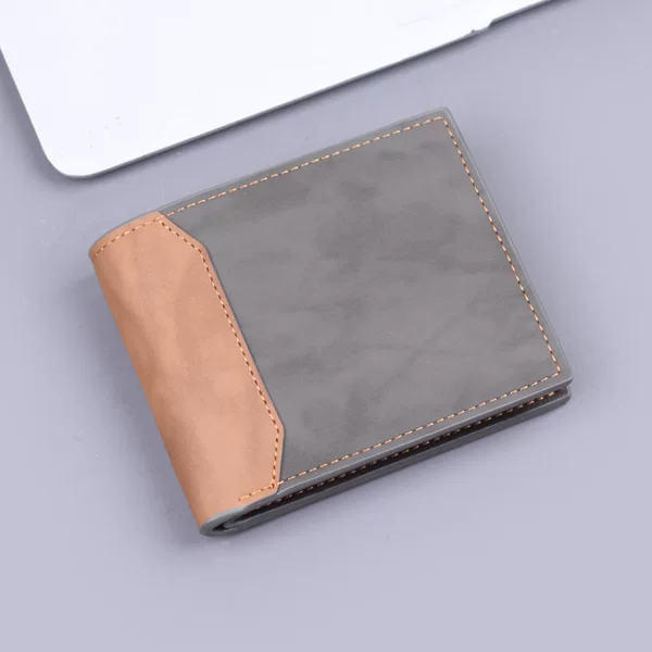 Men's Short Wallet Men's Wallet Man Wallet Cross Border Wallet Laser Engraved Men's Coin Wallet Men