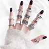 Fashionable brand ring, Korean style, internet celebrity, on index finger, 925 sample silver