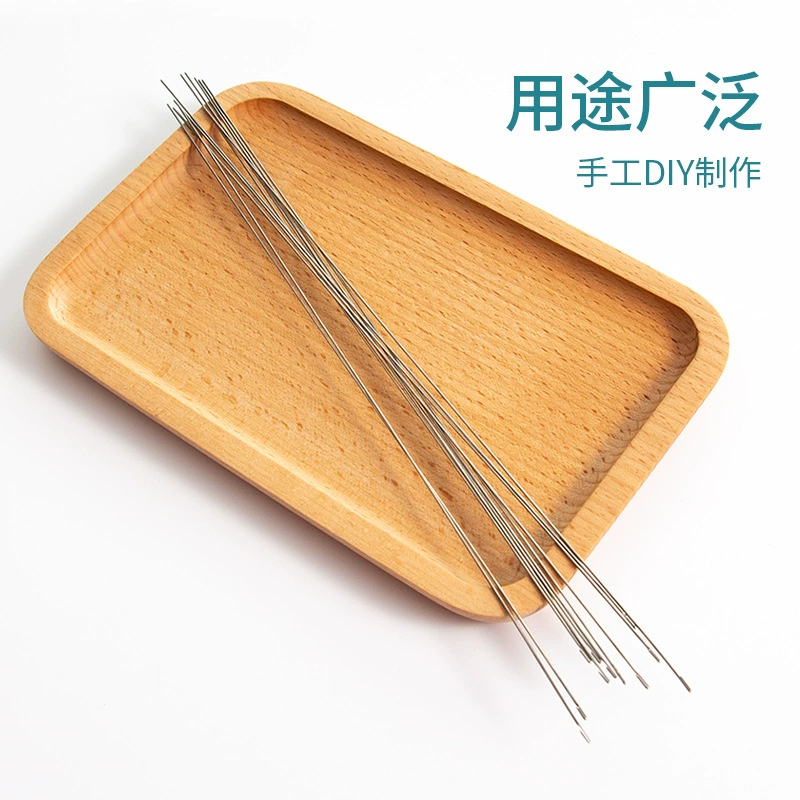 Бисерная игла DIY, аксессуары для крючка, ювелирная кристальная игла, маленькая жемчужная игла с центральным отверстием, игла-крючок