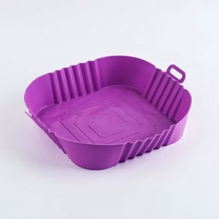 Cross-Border Hot Selling Air Fryer Silicone Baking Pan Square Baking Pan Household Air Fryer Silicone Mat