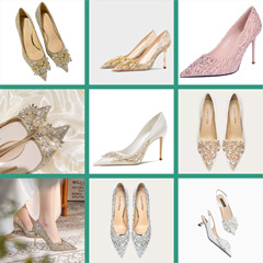 Guangzhou Shoe Upper Embossing, Foiling, and rhinestone application processing, supply of water rhinestones, embossing, foiling, and domestic rhinestones, heat transfer printing wholesale factory.