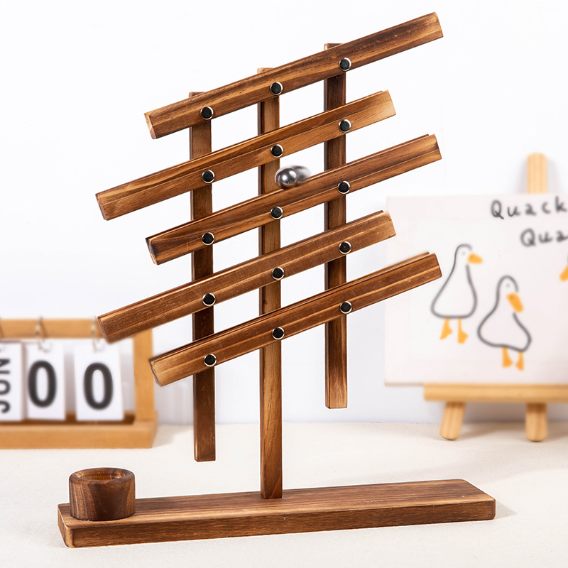 Juego de equilibrio de pelota de madera transfronteriza Descompresión para adultos Entrenamiento de coordinación mano-ojo para niños Juguetes educativos interactivos entre padres e hijos