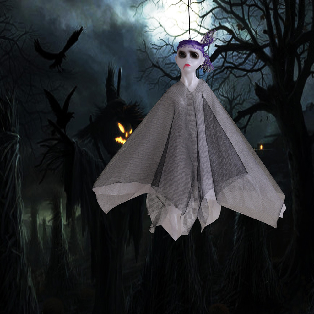 Decoraciones de Halloween, fantasmas colgantes, bellezas sangrantes, muecas de terror, accesorios de decoración, barra de fiesta, suministros complicados