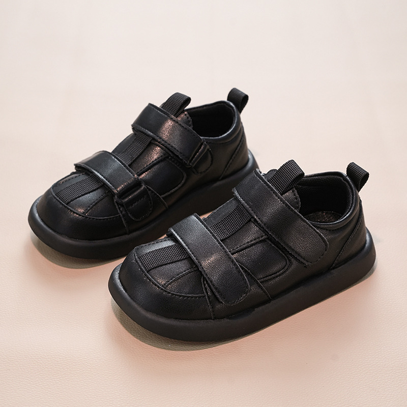 Zapatos de cuero para niños 2026 primavera y otoño nuevos zapatos de espectáculo negro británico con suela suave, zapatos de espectáculo de estudiantes para niños Lefour image 5