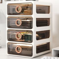 新款轻奢梳妆台化妆盒护肤品置物架化妆品收纳盒透明抽屉式收纳架