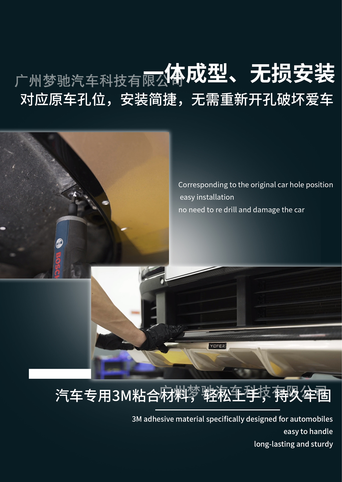 Yofer Updated Version Model Y Longyan Pro Small Body Kit: Front Bumper, Side Skirts, Rear Bumper, Rear Wing