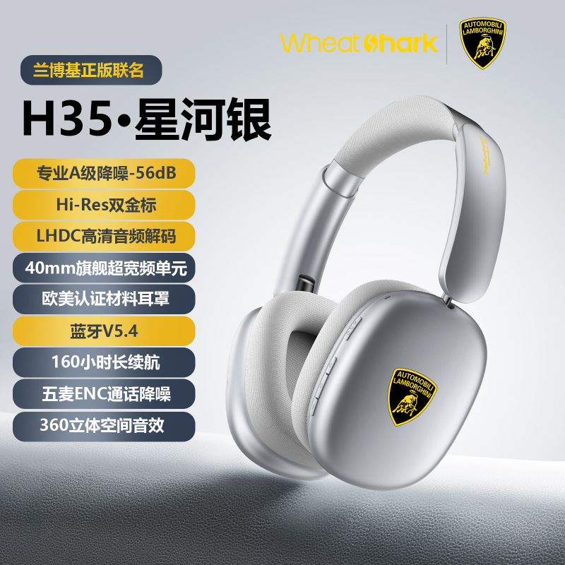 ランボルギーニ H35 アクティブノイズリダクションヘッドマウントワイヤレス Bluetooth ヘッドセットゲーム Apple MAX2025 新モデルに適しています|undefined