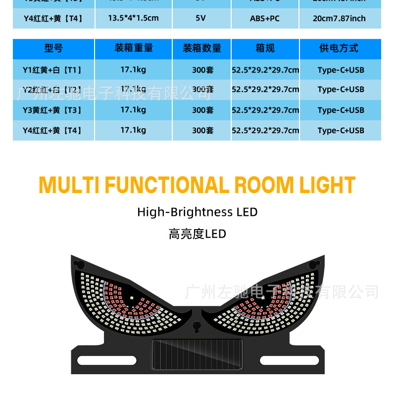 Cross-Border Solar-Powered Dynamic Devil's Eye Led Warning Light for Cars and Trucks