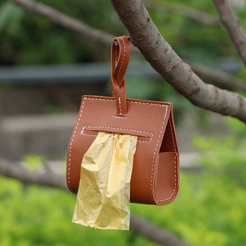 New Pu Leather Pet Waste Bag Portable Trash Bag Hanging Storage Bag Cleaning Supplies Dispenser for Pet Dogs New Pu Leather Pet Waste Bag Portable Trash Bag Hanging Storage Bag Cleaning Supplies Dispenser for Pet Dogs
