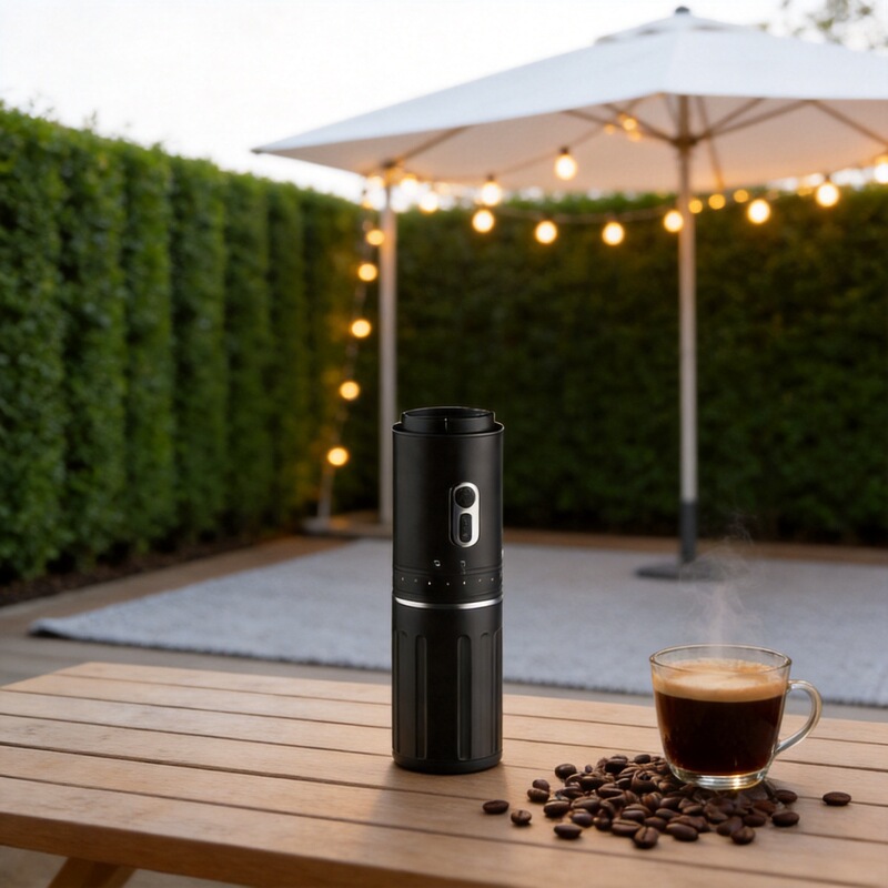 Mini Portable Grinder and Coffee Maker All-In-One, Suitable for Home and Travel, with a Travel Mug for One-Touch Brewing