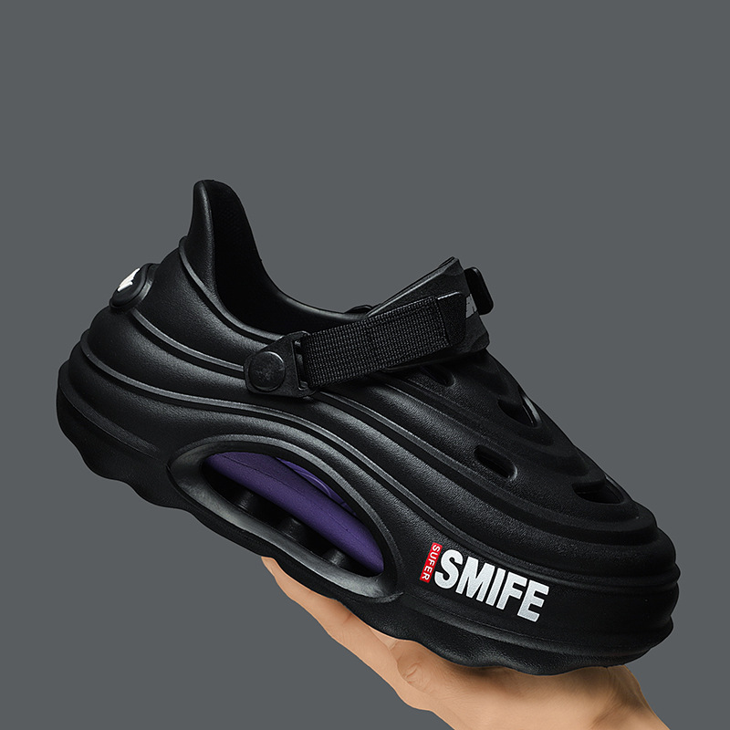 Men's Summer Clog Top Quality Sandals With Thick Soles, Height-Increasing, Non-Slip, Casual Closed-Back Sandals, Durable Outdoor_voghion.com