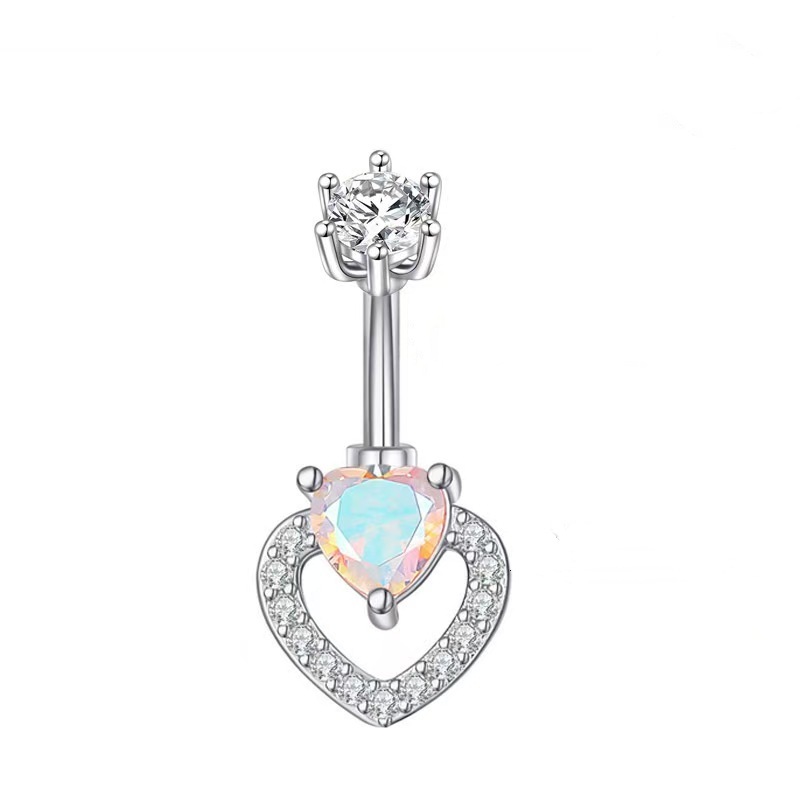 Recommandation populaire : Fabricant de piercings nombril en acier inoxydable en forme de cœur et zircon, bijoux de piercing papillon_voghion.com