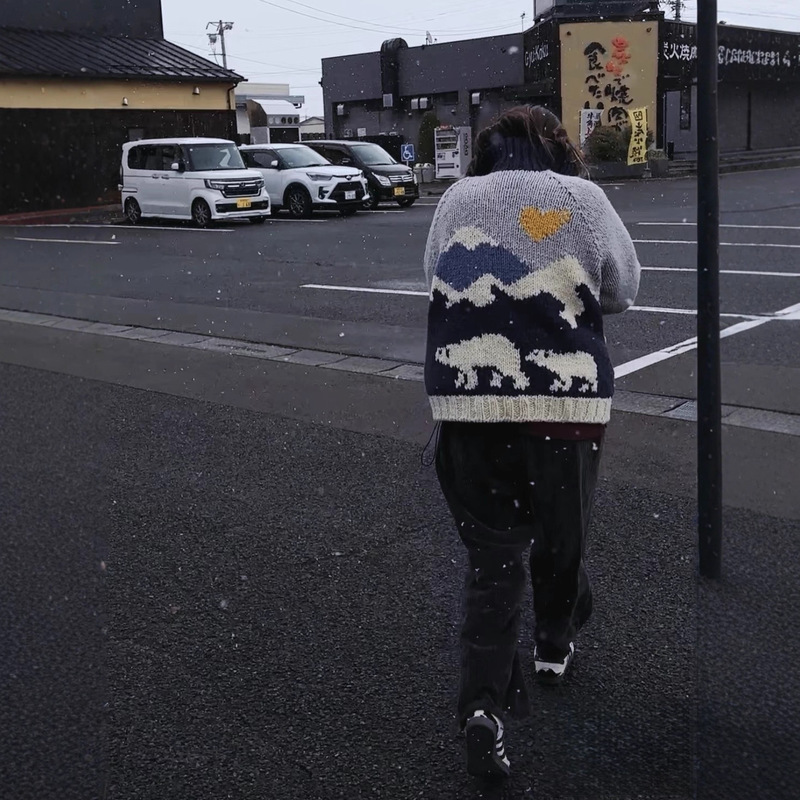 Korean Dongdaemun Heavy Industries Polar Bear Sweater Korean Style Women's College Style Turn-Down Collar Thick Wool Coat